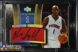 Chauncey Billups 2005-06 Exquisite Collection Scripted Swatches #SSCB #/25 autograph, basketball card, exquisite, numbered, patch