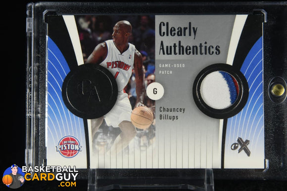 Chauncey Billups 2006-07 E-X Clearly Authentics Patches #CABI #/75 basketball card, numbered, patch
