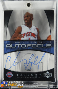 Chauncey Billups 2006-07 Upper Deck Trilogy Auto Focus autograph, basketball card