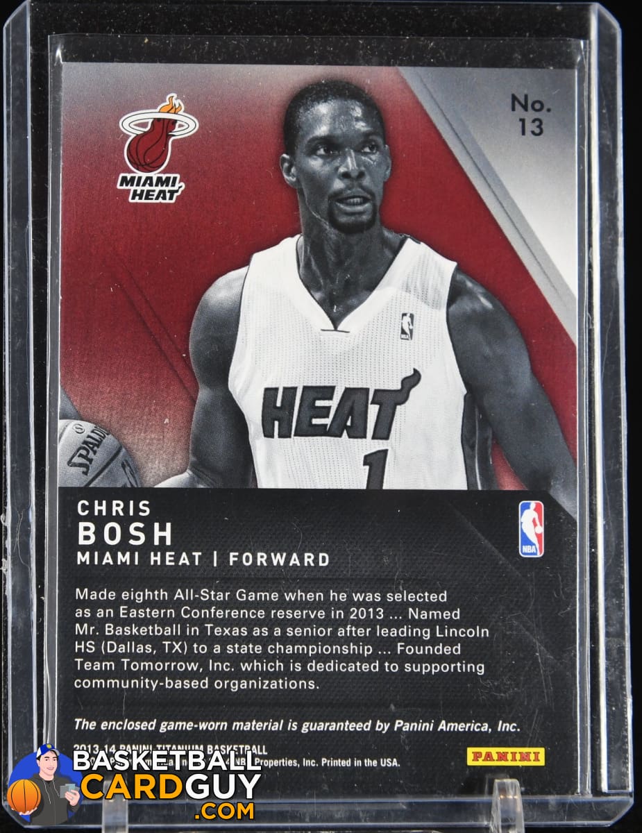 Chris Bosh 2013-14 Panini Titanium Titanic Threads Jumbo #13 #/299