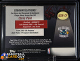 Chris Paul 2005-06 Bowman Welcome to the Show Relics #CP RC basketball card, jersey, rookie card