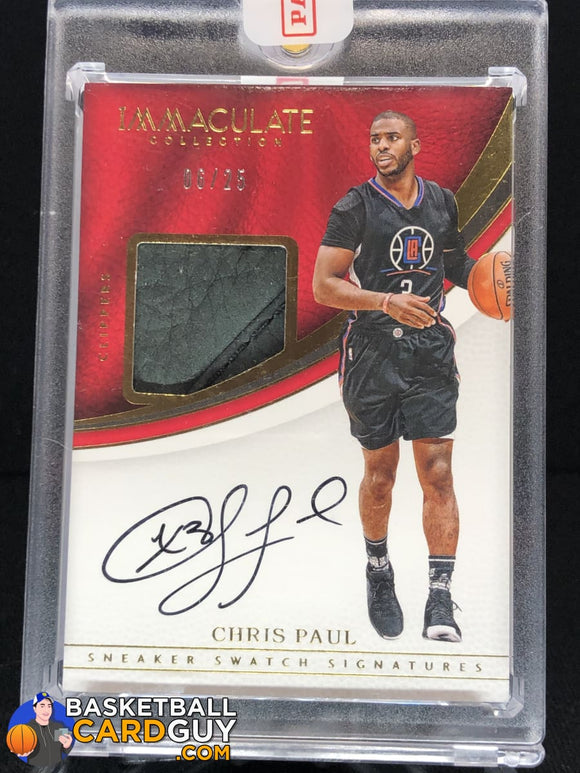 Chris Paul 2016-17 Immaculate Collection Sneaker Swatch Signatures #/25 - Basketball Cards