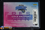 Cole Anthony 2020-21 Court Kings Fresh Paint Autographs #39 #/149 autograph, basketball card, numbered, rookie card