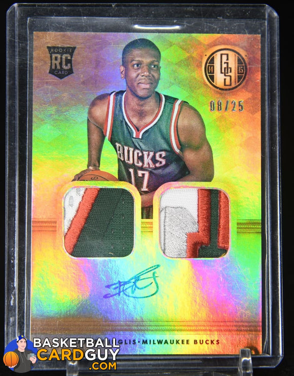 Damien Inglis 2014-15 Panini Gold Standard Rookie Jersey Autographs Prime #266 #/25 autograph, basketball card, numbered, patch, rookie card