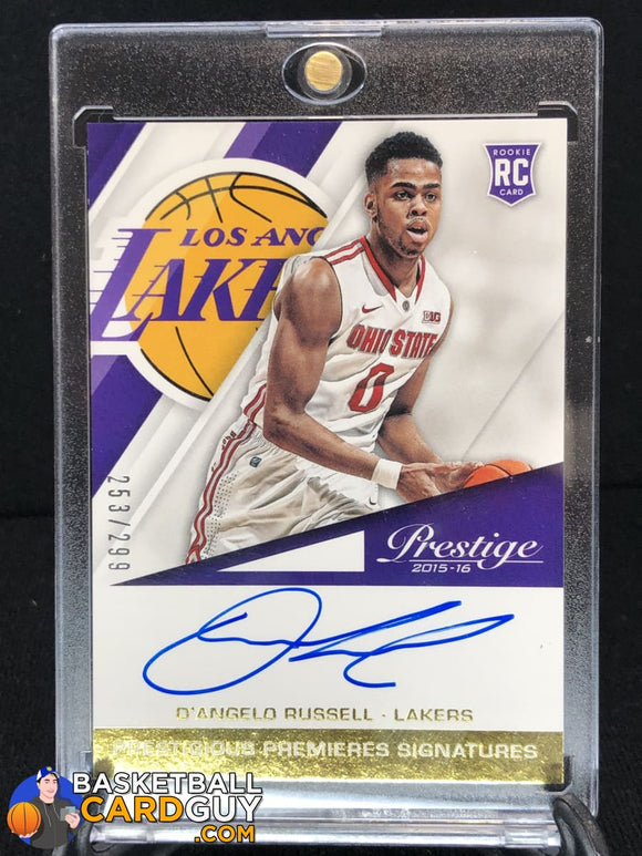D'Angelo Russell 2015-16 Prestige Prestigious Premieres Signatures #/299 - Basketball Cards