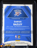 Darius Bazley 2019-20 Donruss Optic Signature Series Silver Holo Auto #45 autograph, basketball card, numbered, rookie card
