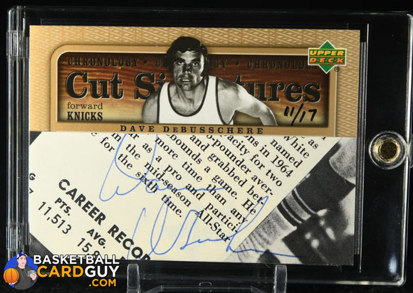 Dave DeBusschere 2006-07 Chronology Cut Signatures #CSDD #/17 autograph, basketball card, numbered
