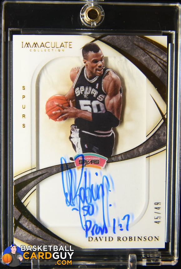 David Robinson 2019-20 Immaculate Collection Shadowbox Signatures #/49 autograph, basketball card, numbered