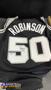 David Robinson Signed Adidas Swingman Hardwood Classics Jersey