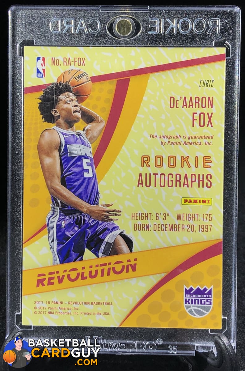 De'Aaron Fox 2017-18 Panini Revolution Rookie Autographs