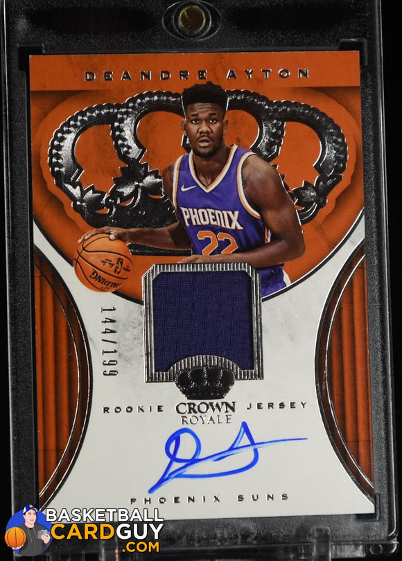 Deandre Ayton 2018-19 Crown Royale #206 JSY AU autograph, basketball card, jersey, numbered, rookie card