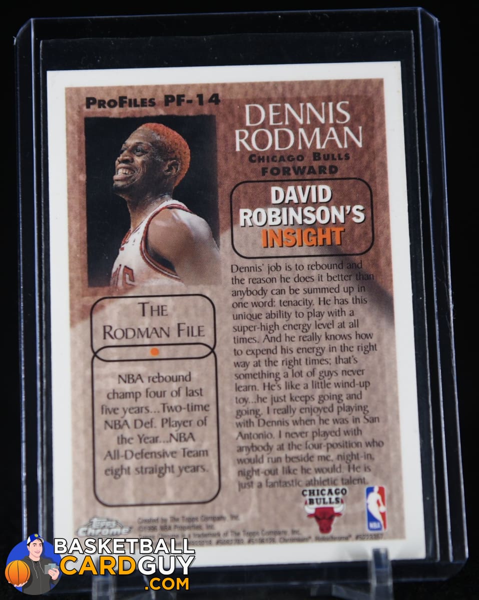 Dennis Rodman 1996-97 Topps Chrome Pro Files #PF14 – Basketball 