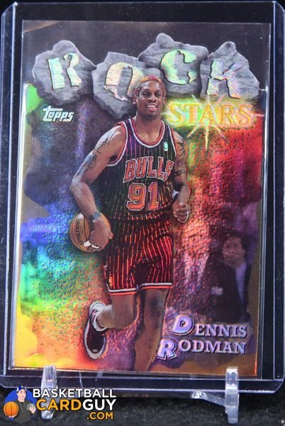rare dennis rodman cards Dennis Rodman 1997-98 Topps Rock Stars Refractors – Basketball Card Guy