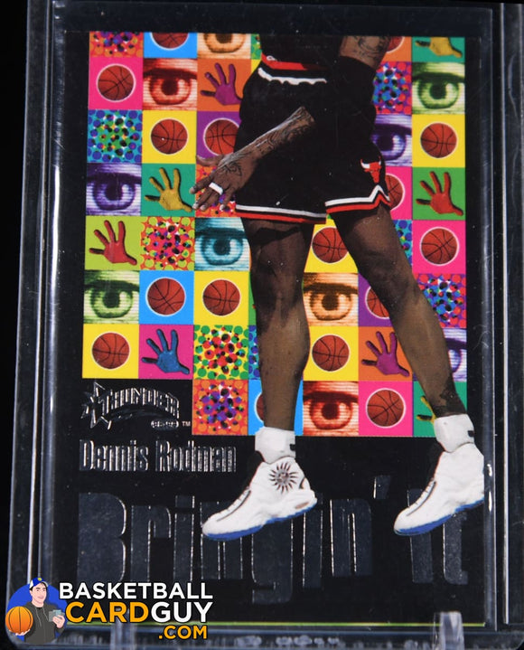 Dennis Rodman 1998-99 SkyBox Thunder Bringin' It #10 Folding Card - Basketball Cards