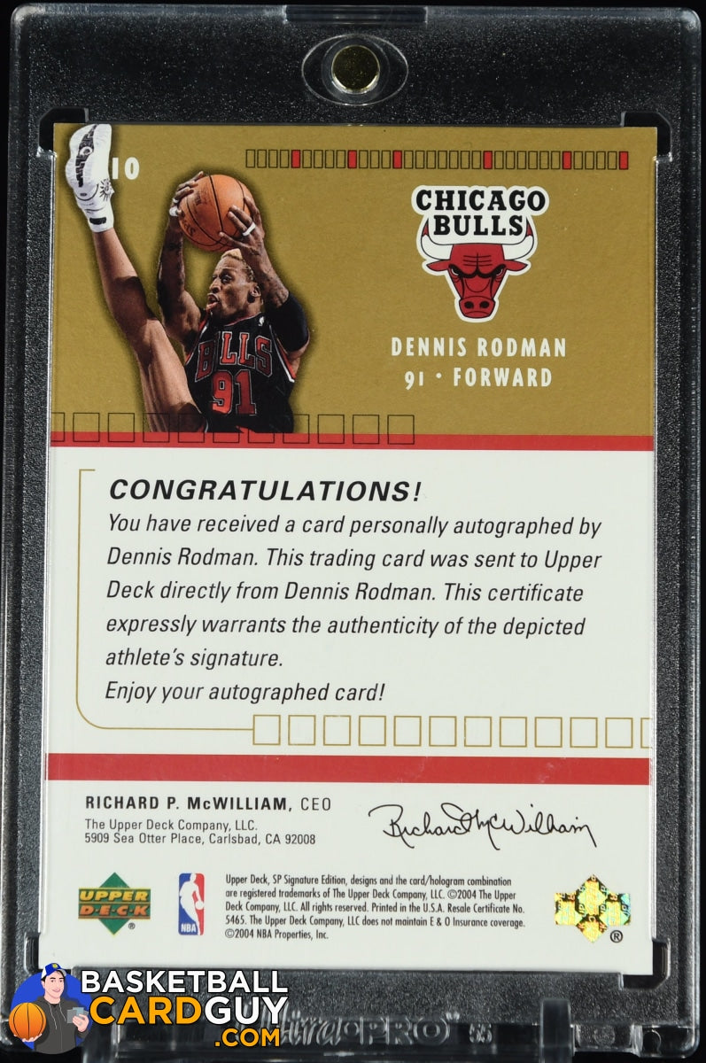 Dennis Rodman 2003-04 SP Signature Edition Famous Nicknames "The Worm" #044/100 Signature Dennis 2003-04 Signatures 0 2003-2004