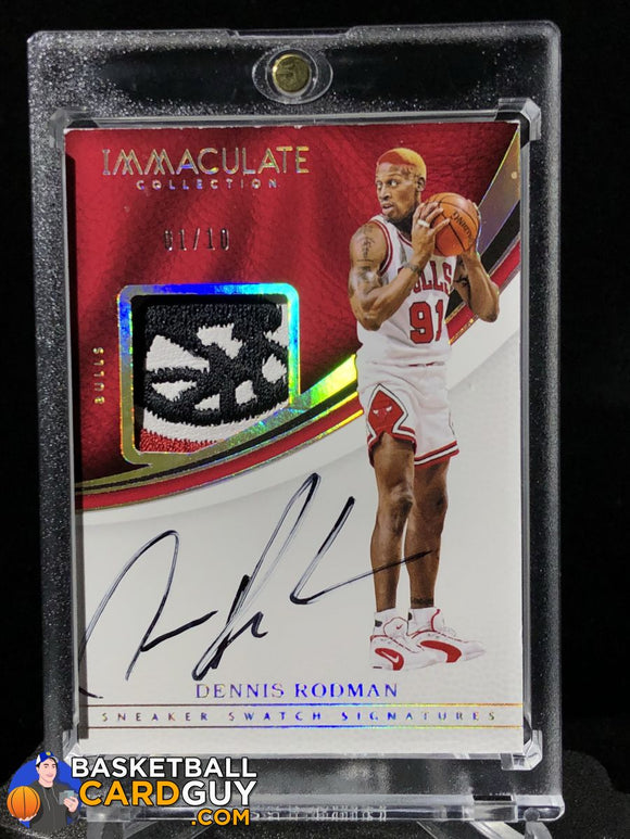 Dennis Rodman 2016-17 Immaculate Collection Sneaker Swatch Signatures Gold /10 - Basketball Cards