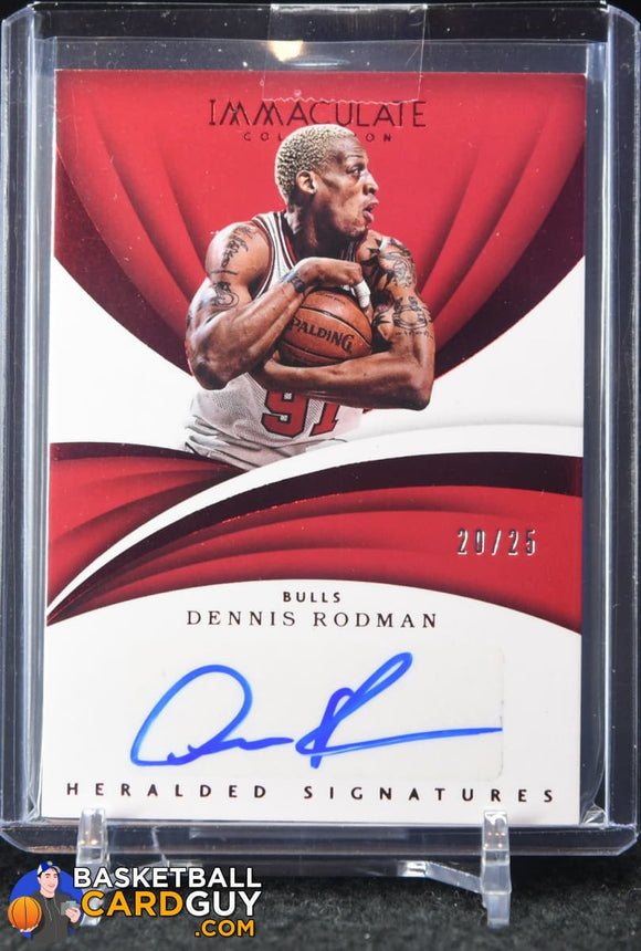 Dennis Rodman 2017-18 Immaculate Collection Heralded Signatures Red #/25 - Basketball Cards