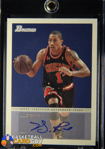 Derrick Rose 2009-10 Bowman 48 Autographs #48ADR autograph, basketball card