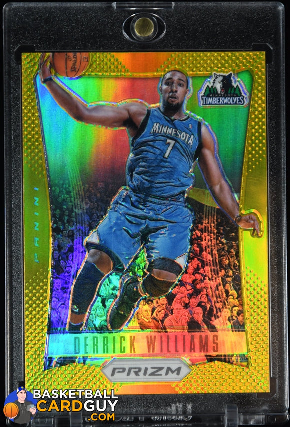 Derrick Williams 2012-13 Panini Prizm Prizms Gold #226 RC #/10 basketball card, numbered, prizm, rookie card