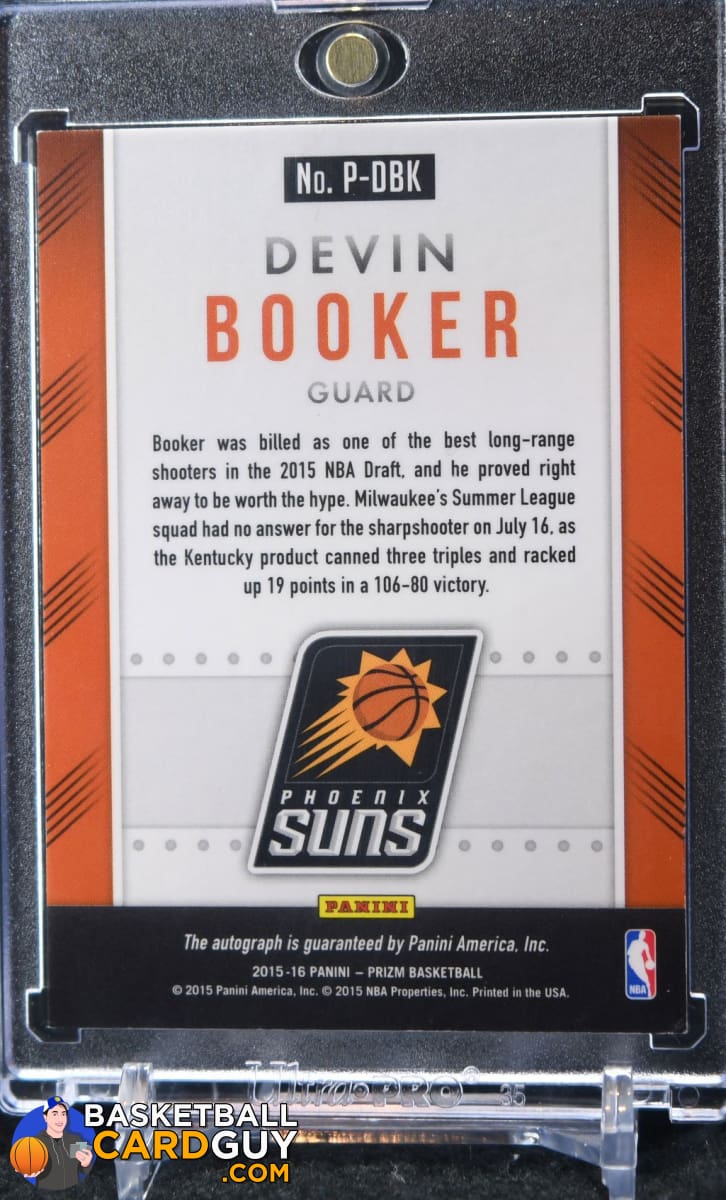 Devin Booker 2015-16 Panini Prizm Autographs #88 RC (Lower Left