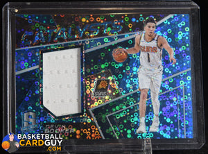 Devin Booker 2017-18 Panini Spectra Catalysts Memorabilia Neon Blue #/99 basketball card, game used, numbered