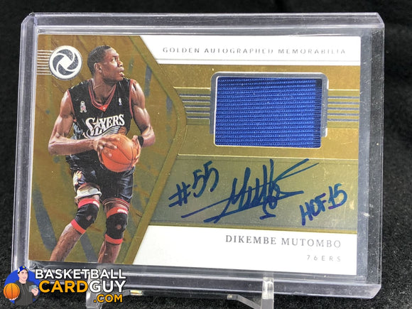 Dikembe Mutombo 2018-19 Panini Opulence Golden Autographed Memorabilia #/79 - Basketball Cards