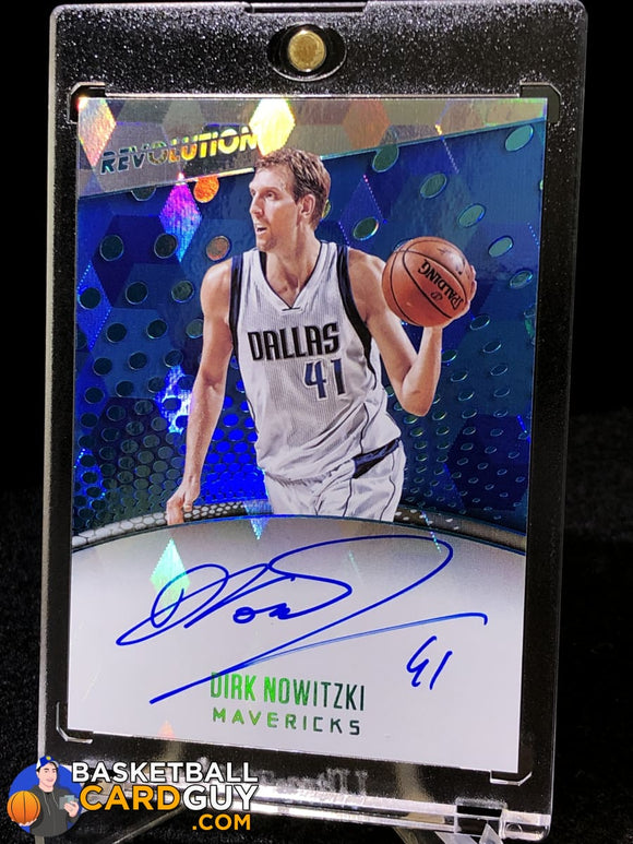 Dirk Nowitzki 2017-18 Panini Revolution Autographs Cubic #/50 - Basketball Cards