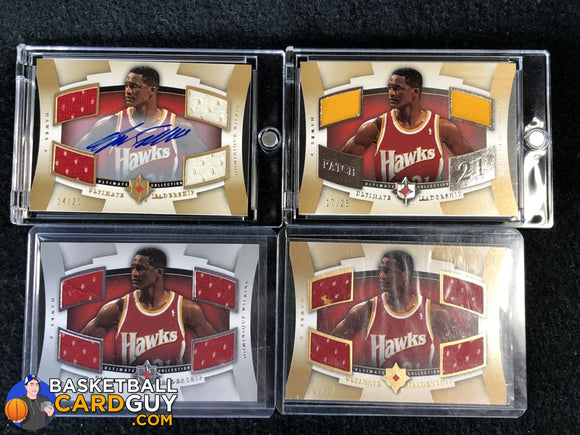 Dominique Wilkins 2007-08 Ultimate Collection Leadership SET - Autograph, Patch, Gold, Silver Lot - Basketball Cards