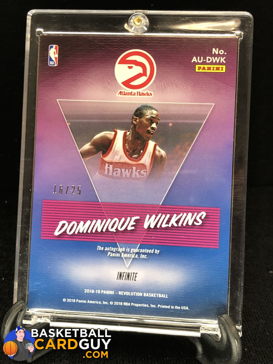 Dominique Wilkins 2018 19 Panini Revolution Autographs Infinite 25 Basketball Card Guy