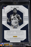 Donovan Mitchell 2018-19 Panini Cornerstones Quad Relic Patch Autographs Marble #/5 autograph, basketball card, numbered, patch
