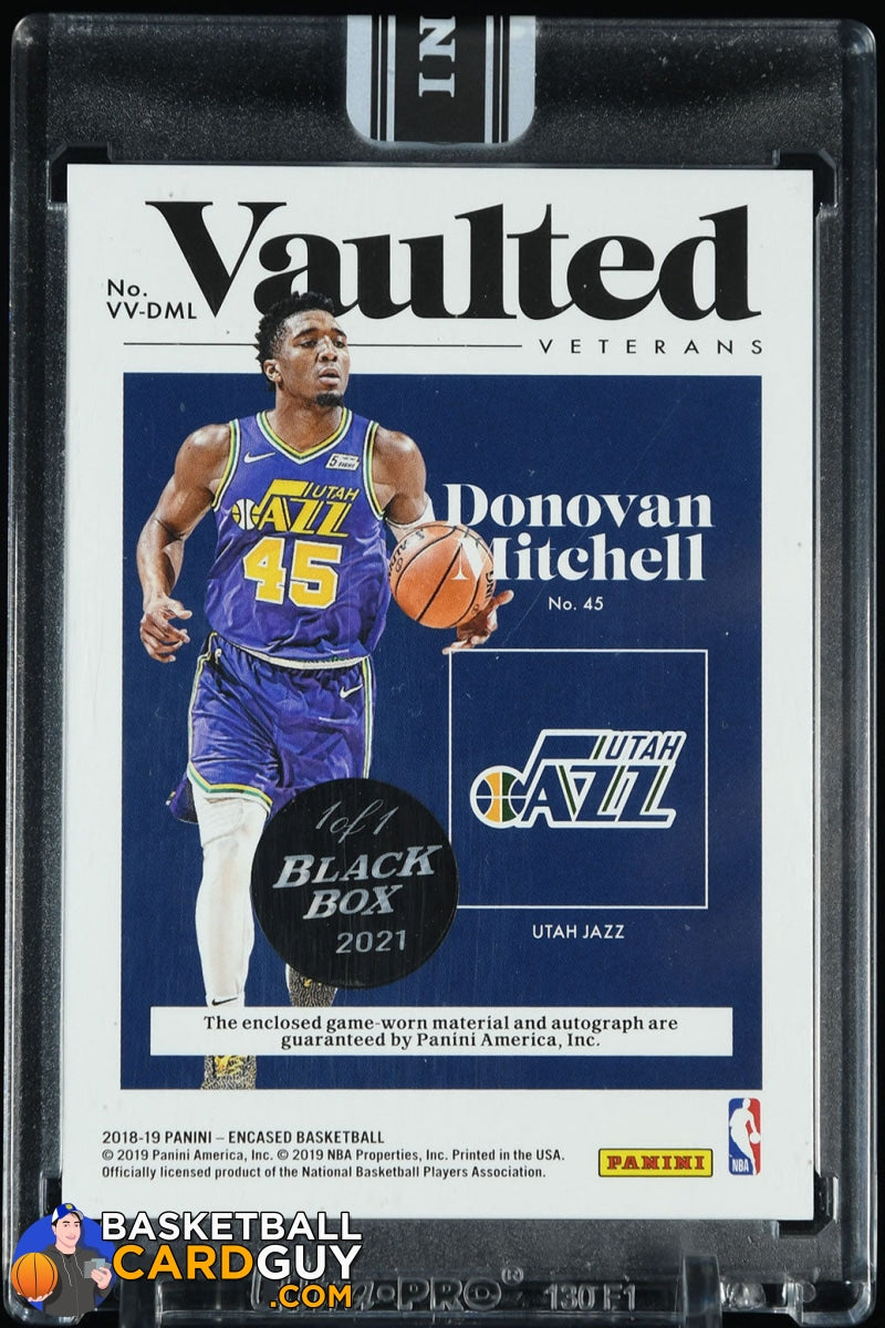 Donovan Mitchell Vaulted Veterans White Box Patch Autograph
