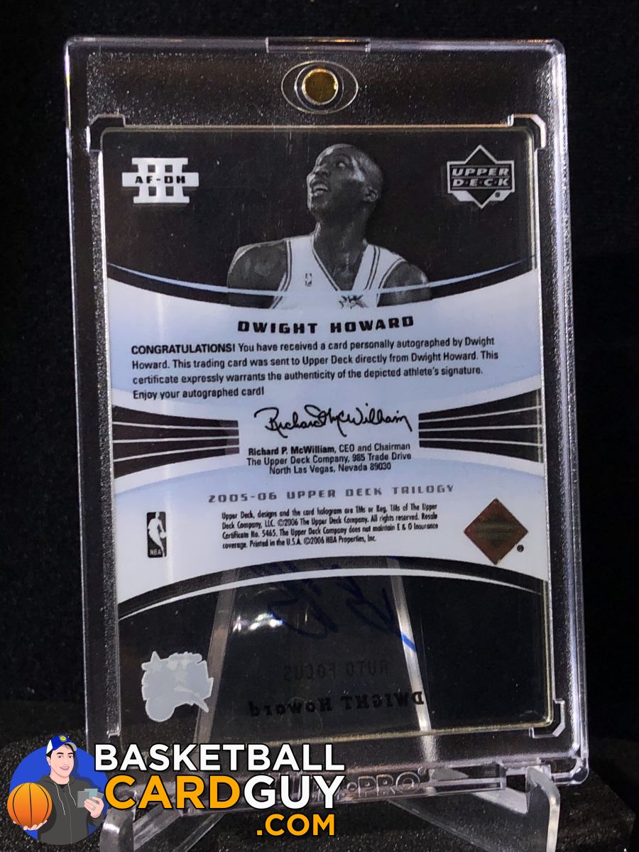 Dwight Howard 2005-06 Upper Deck Trilogy Auto Focus – Basketball Card Guy, image size:900x1200