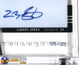 Dwight Howard/LeBron James 2004-05 Upper Deck Trilogy One Two Combo Clearcut Autographs #HJ #/25 autograph, basketball card, numbered, 