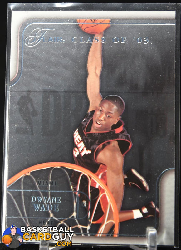 Dwyane Wade 2003-04 Flair Class of ’03 #113 RC #/500 autograph, basketball card, numbered, rookie card