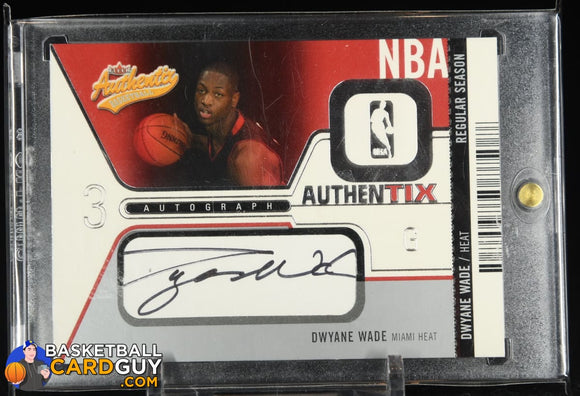 Dwyane Wade 2003-04 Fleer Authentix Autographs #AADW #/325 RC autograph, basketball card, numbered, rookie card