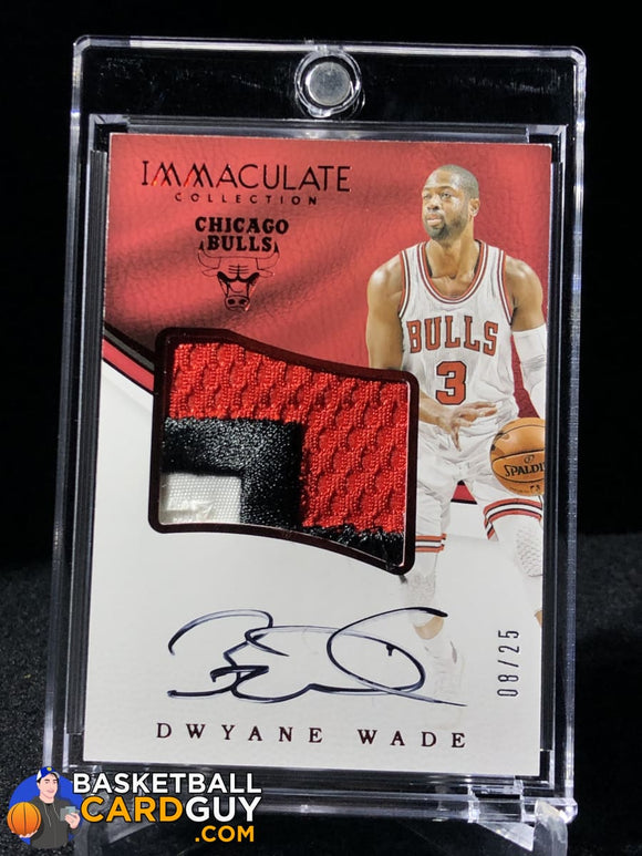 Dwyane Wade 2016-17 Immaculate Collection Patch Autographs Red ...