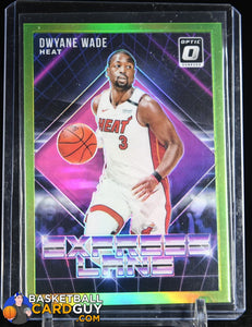 Dwyane Wade 2018-19 Donruss Optic Express Lane Lime Green #/149 basketball card, numbered, refractor