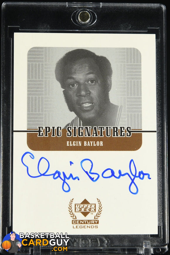 Elgin Baylor 1999 Upper Deck Century Legends Epic Signatures #EB autograph, basketball card