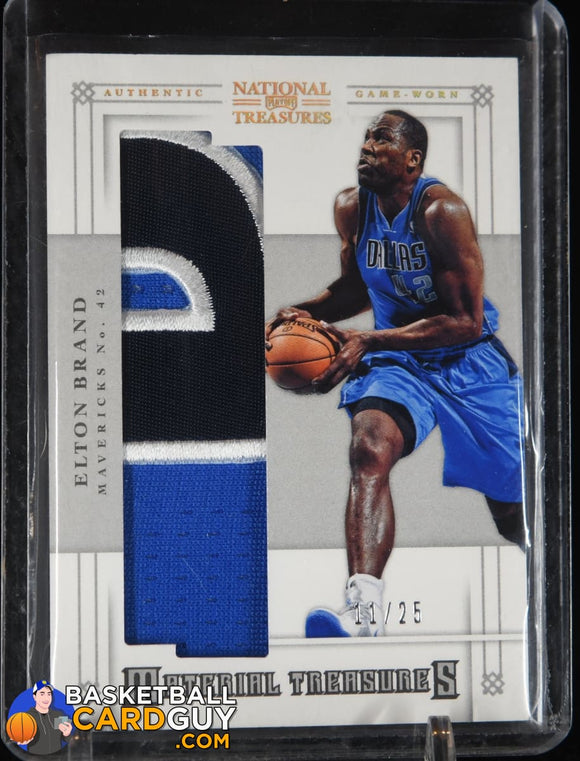 Elton Brand 2012-13 Panini National Treasures Material Treasures Prime PATCH #/25 basketball card, numbered, patch
