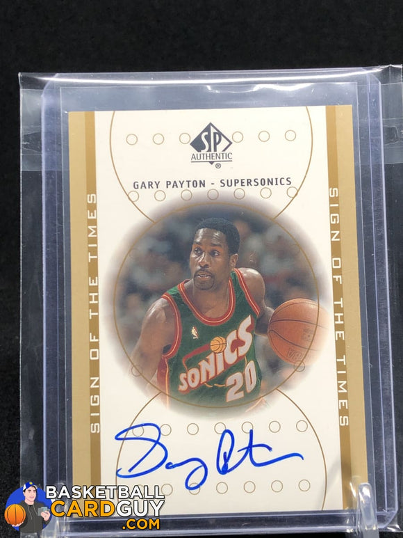 Gary Payton 2000-01 SP Authentic Sign of the Times #GP - Basketball Cards