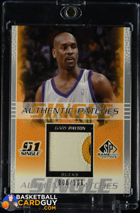 Gary Payton 2003-04 SP Game Used Authentic Patches #GPP #/100 basketball card, numbered, patch