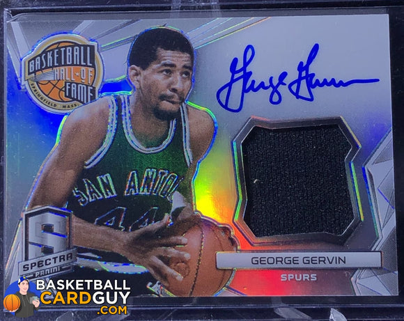 George Gervin 2014-15 Panini Spectra Hall of Fame Autograph Materials #/35 - Basketball Cards