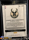 Giannis Antetokounmpo 2017-18 Crown Royale Autograph Relic Silhouettes #4/25 - Basketball Cards