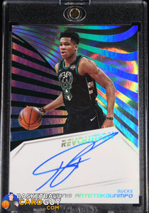 Giannis Antetokounmpo 2018-19 Panini Revolution Autographs Infinite #/ Basketball Card Guy Giannis Antetokounmpo 2018-19 Panini Revolution Autographs Infinite #/ Basketball Card Guy