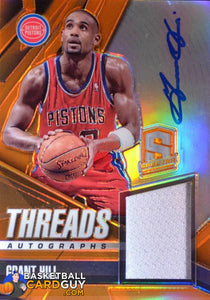 Grant Hill 2013-14 Spectra Orange Threads /15 - Basketball Cards