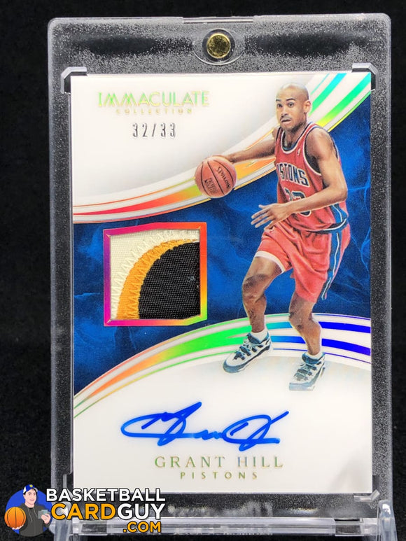 Grant Hill  2015-16 Immaculate Collection Patch Autographs Jersey Number #/33 - Basketball Cards