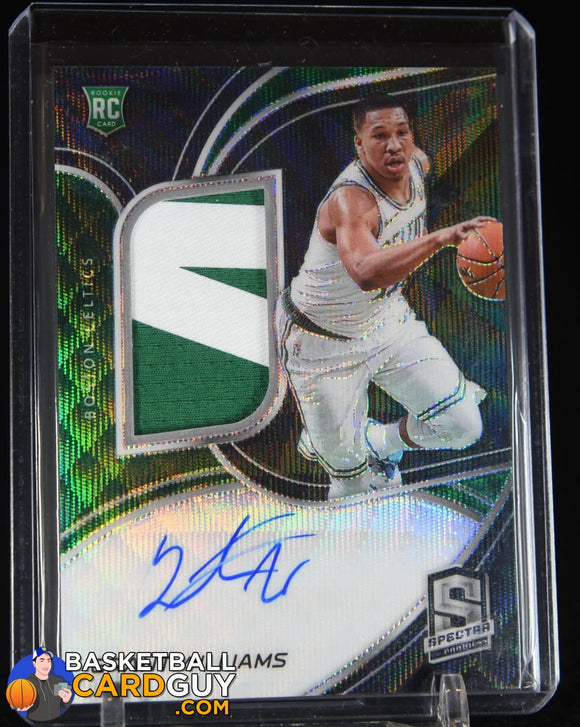 Grant Williams 2019-20 Panini Spectra Rookie Jersey Autographs Wave #182 #/39 autograph, basketball card, numbered, patch, prizm