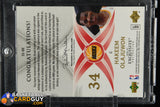 Hakeem Olajuwon 2006-07 Exquisite Collection Scripted Swatches #SSHO #/25 autograph, basketball card, numbered, patch