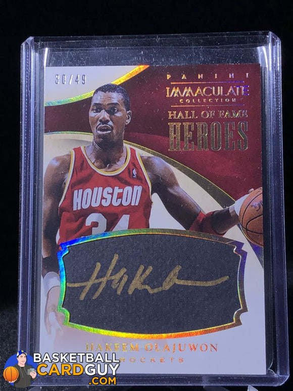 Hakeem Olajuwon 2013-14 Immaculate Collection HOF Heroes Signatures #/49