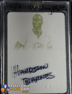 Harrison Barnes 2013-14 Panini Flawless Autographs Platinum #36 1/1 Printing Plate 1of1, basketball card